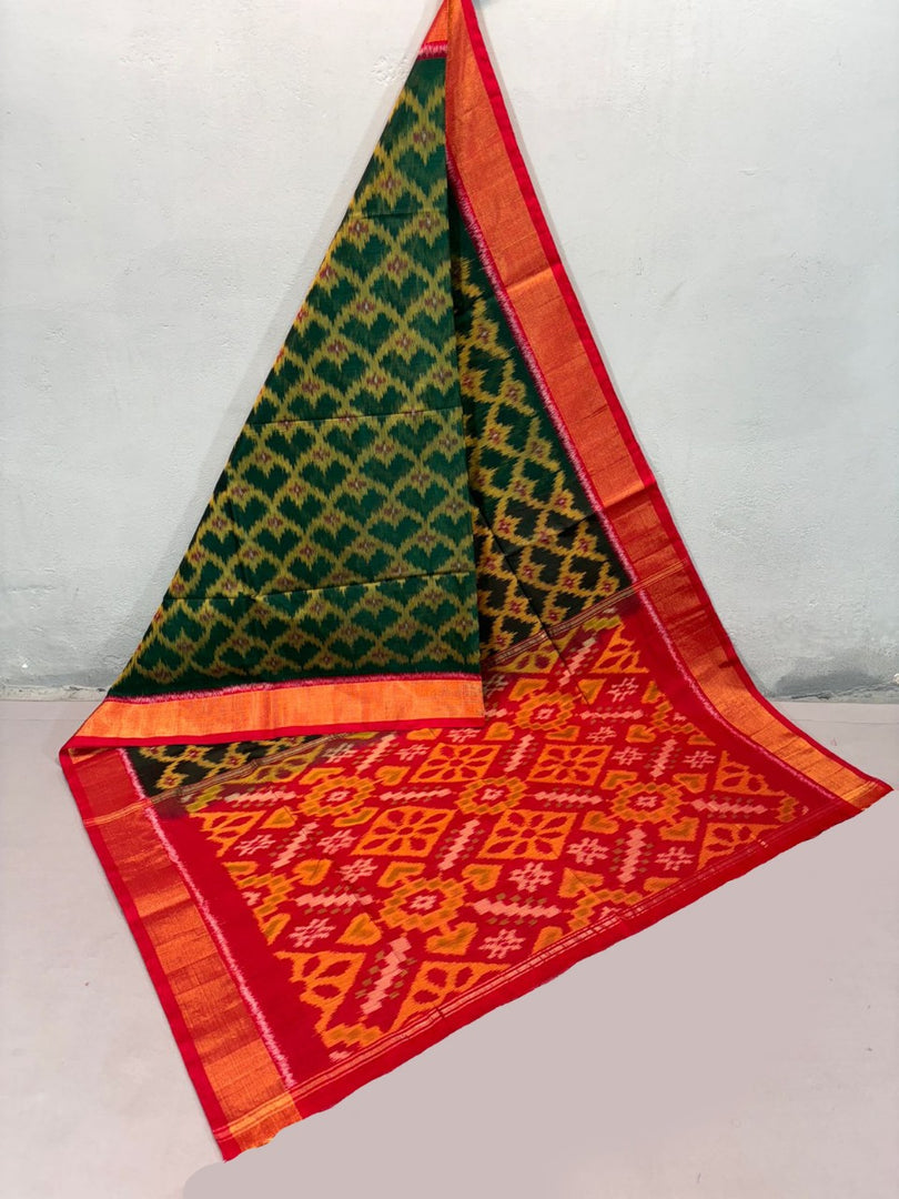 ikkat Printed Handloom Soft Silk Saree