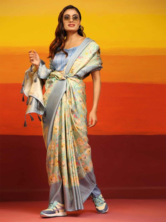 Soft Silk Digital Printed Saree