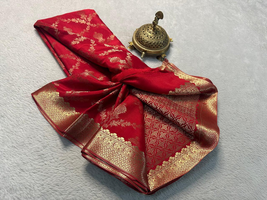 Opulent Mysore Soft Silk Saree Traditional Zari Brocade Design