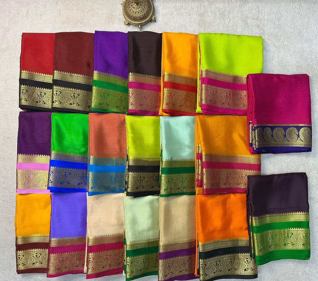 Golden Grace: Luxurious Mysore Silk Saree