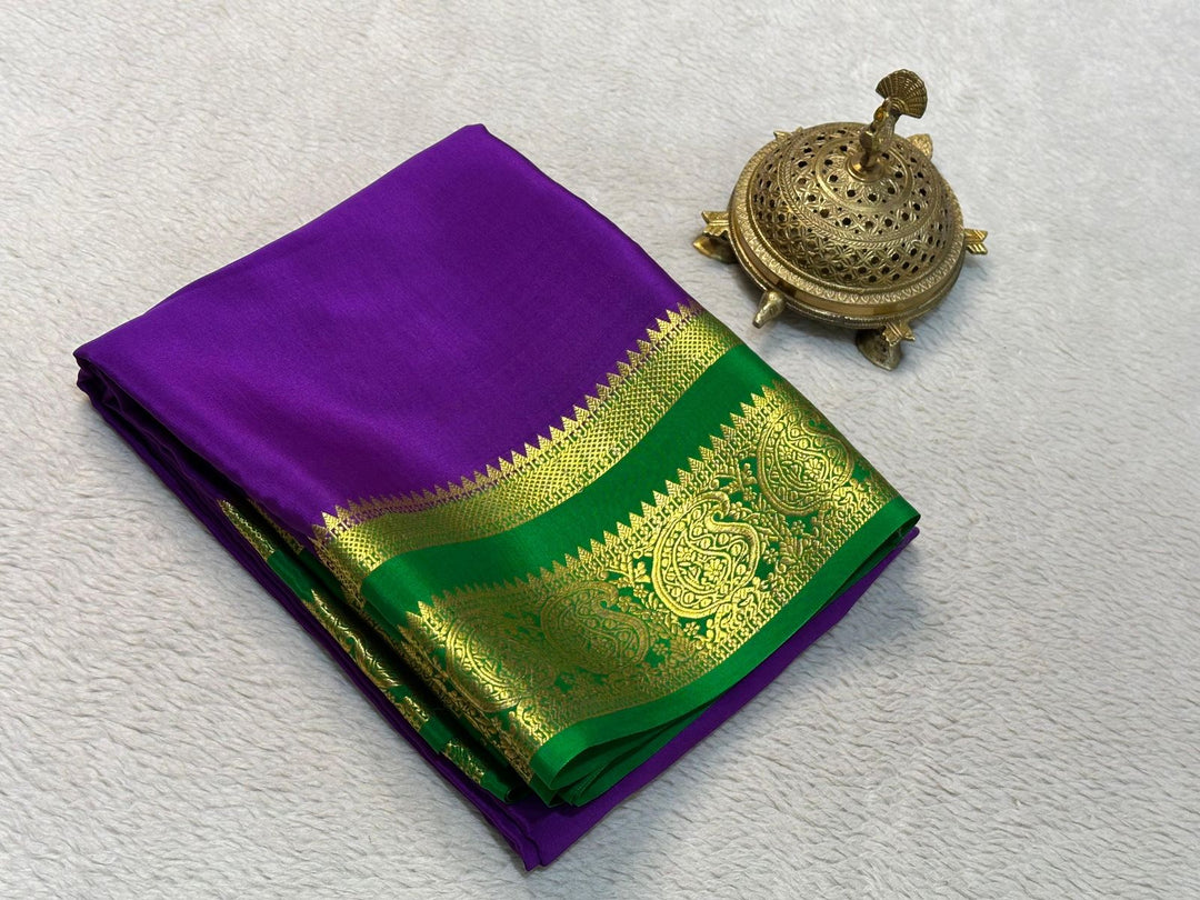 Golden Grace: Luxurious Mysore Silk Saree