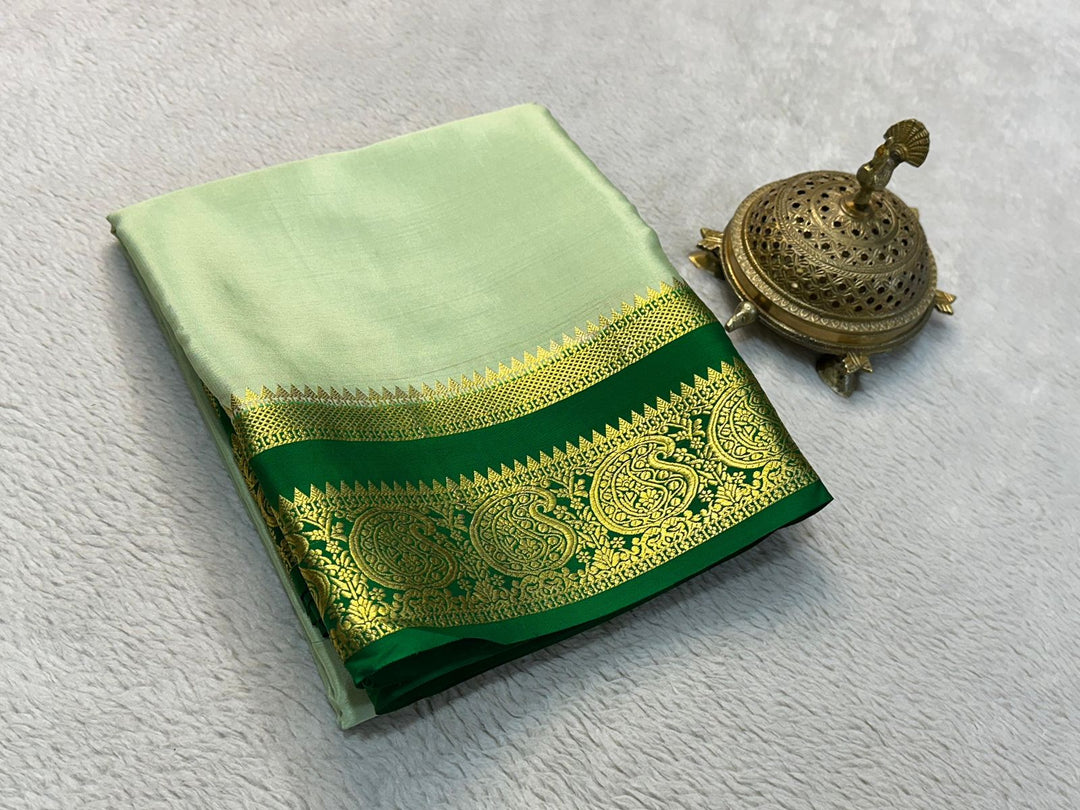 Golden Grace: Luxurious Mysore Silk Saree