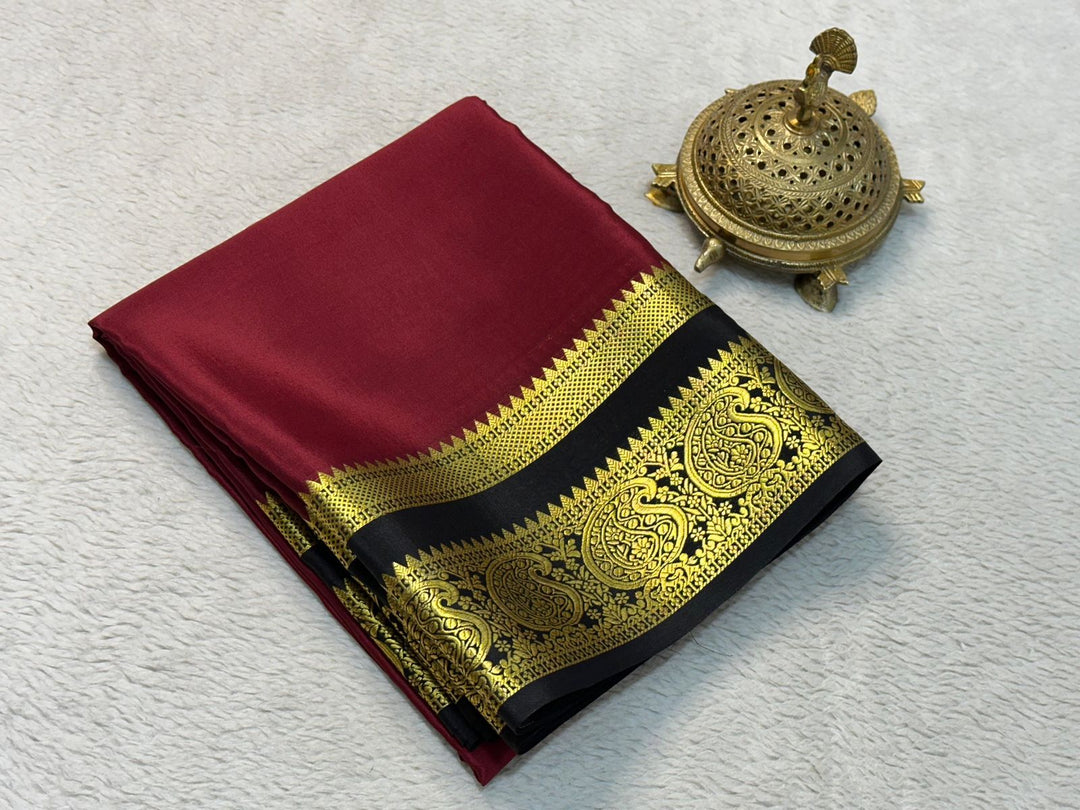 Golden Grace: Luxurious Mysore Silk Saree