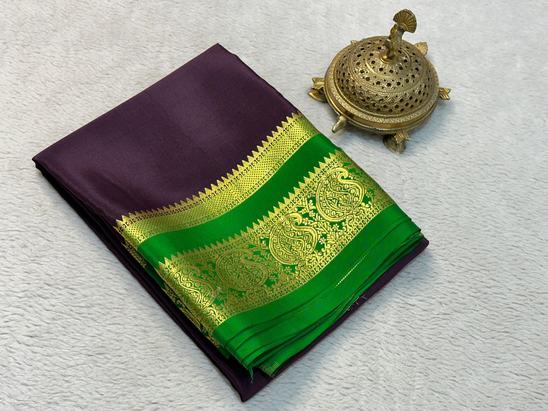 Golden Grace: Luxurious Mysore Silk Saree