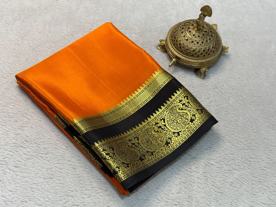 Golden Grace: Luxurious Mysore Silk Saree