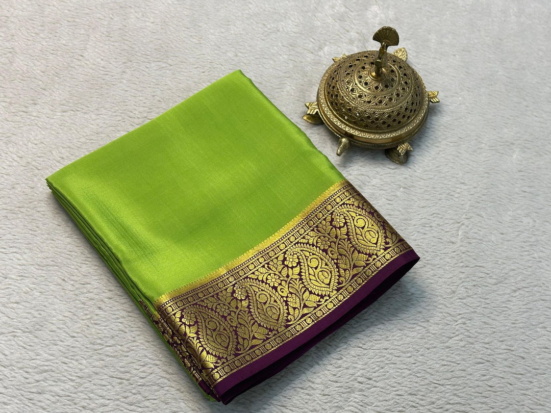 Golden Grace: Luxurious Mysore Silk Saree