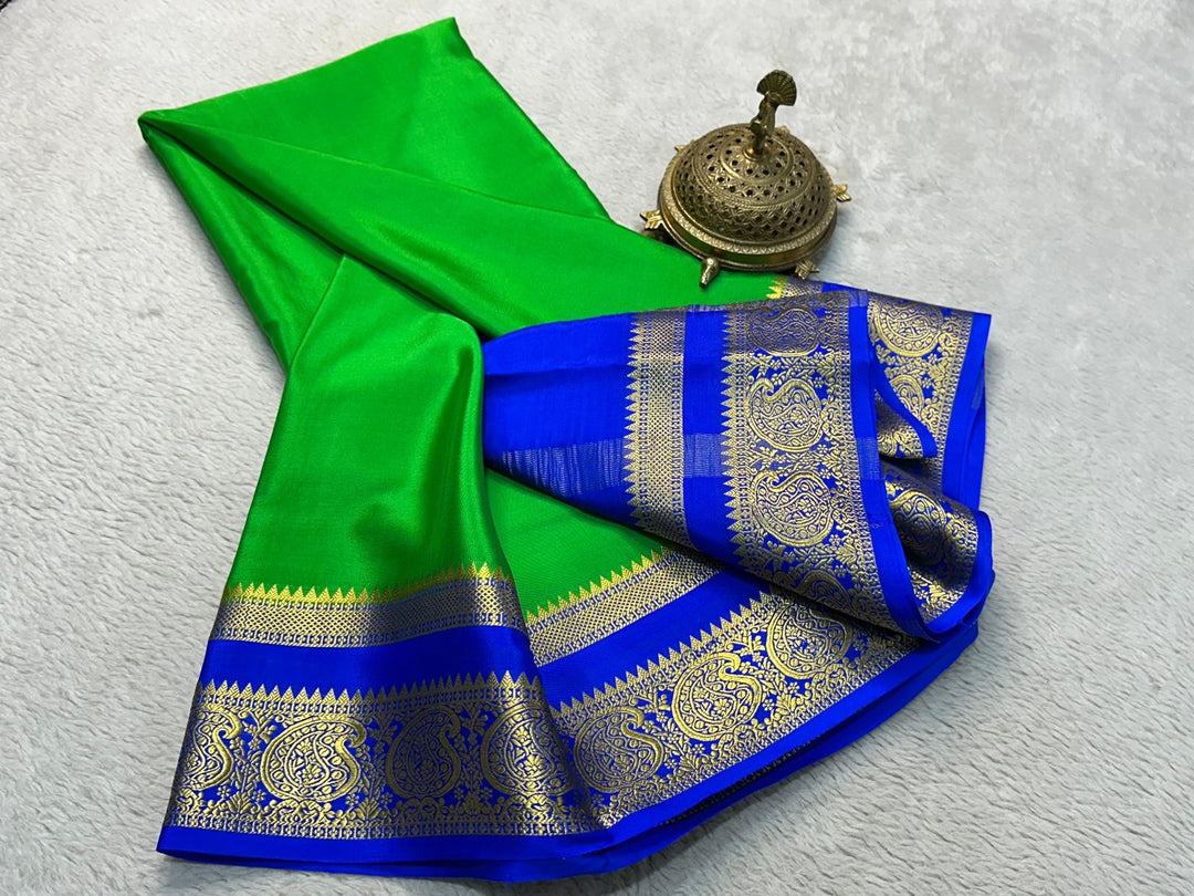 Golden Grace: Luxurious Mysore Silk Saree