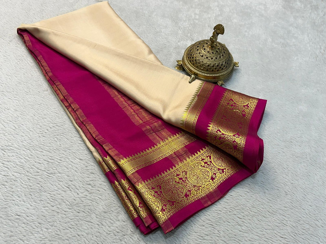 Golden Grace: Luxurious Mysore Silk Saree