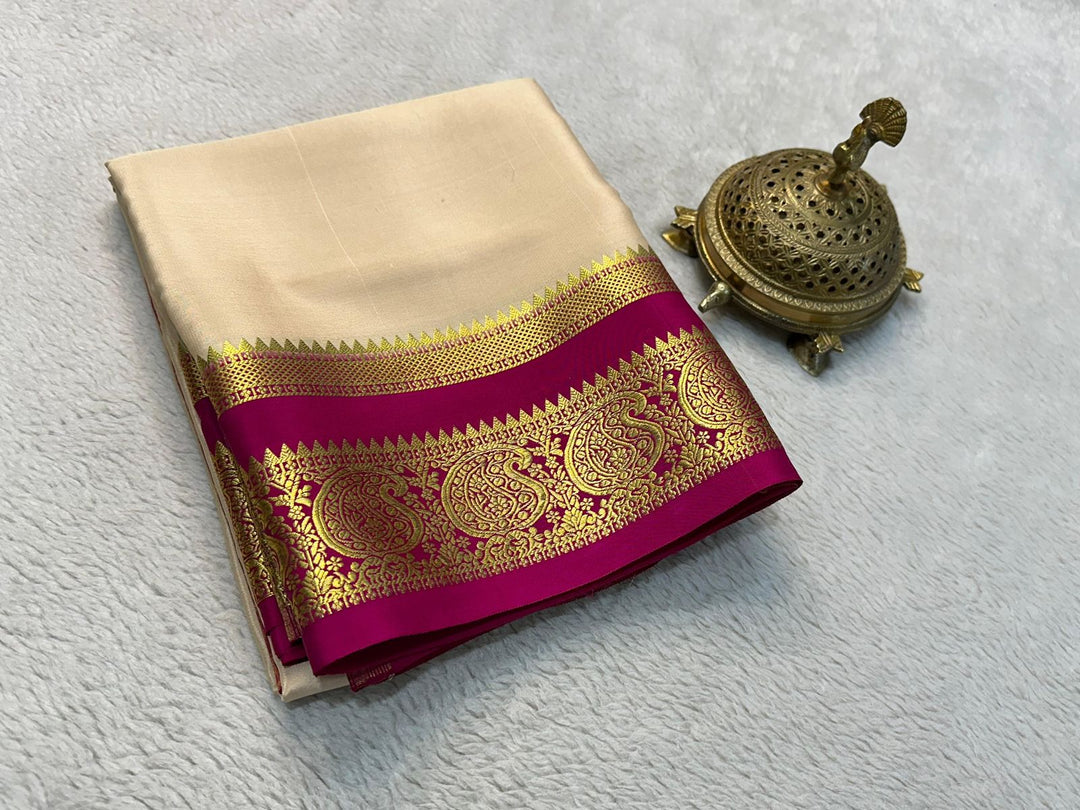 Golden Grace: Luxurious Mysore Silk Saree