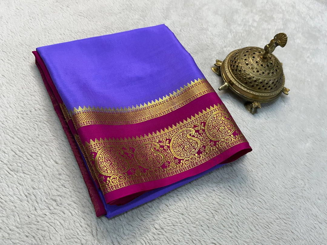 Golden Grace: Luxurious Mysore Silk Saree