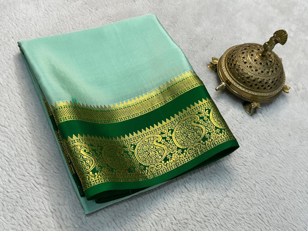 Golden Grace: Luxurious Mysore Silk Saree