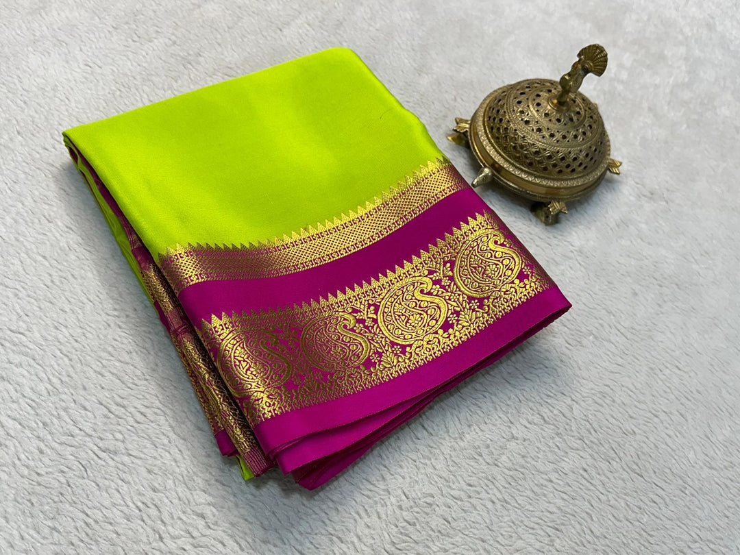 Golden Grace: Luxurious Mysore Silk Saree