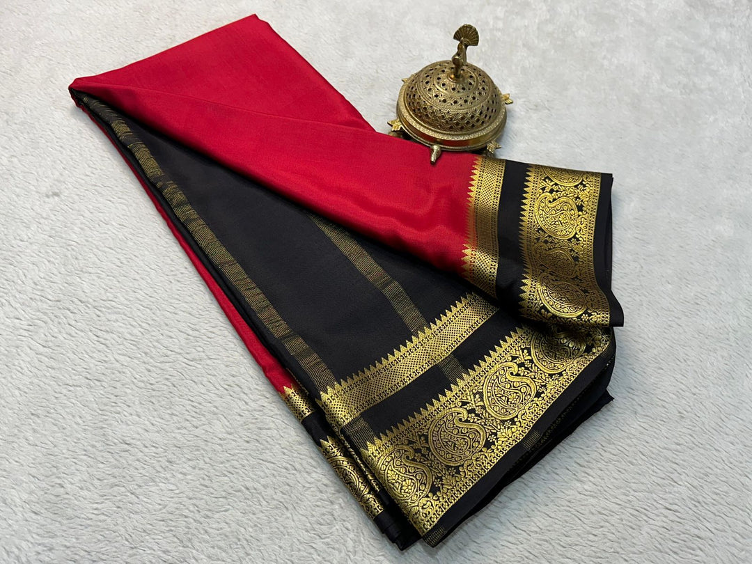 Golden Grace: Luxurious Mysore Silk Saree