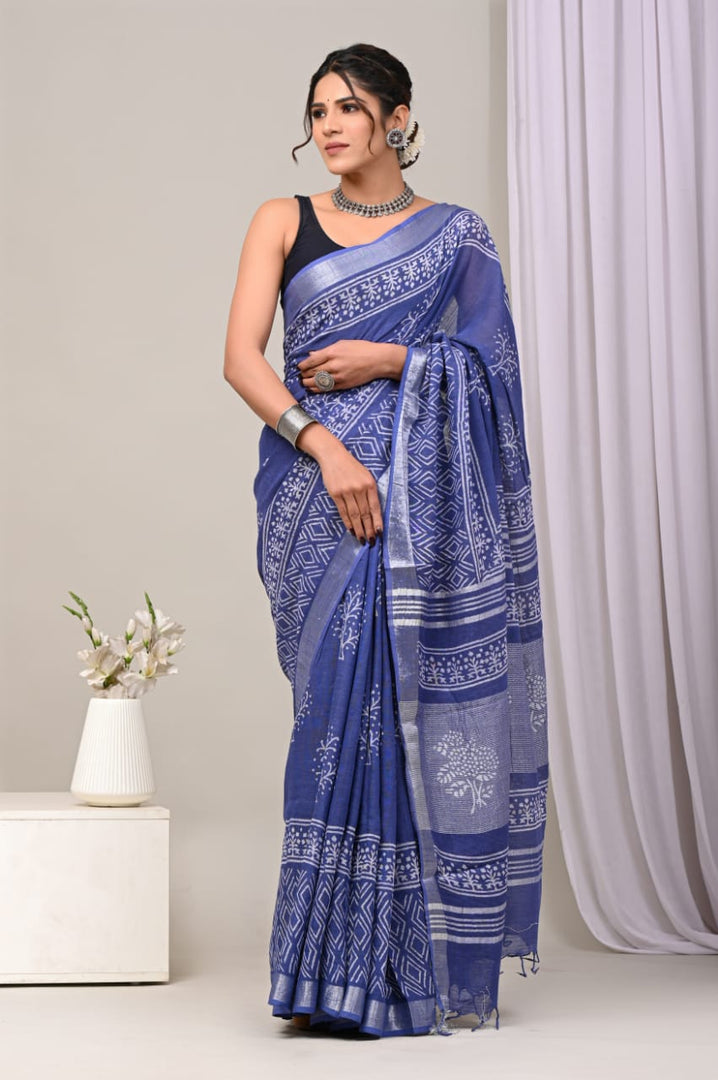 Simple Yet Stunning: Pure Linen Sarees