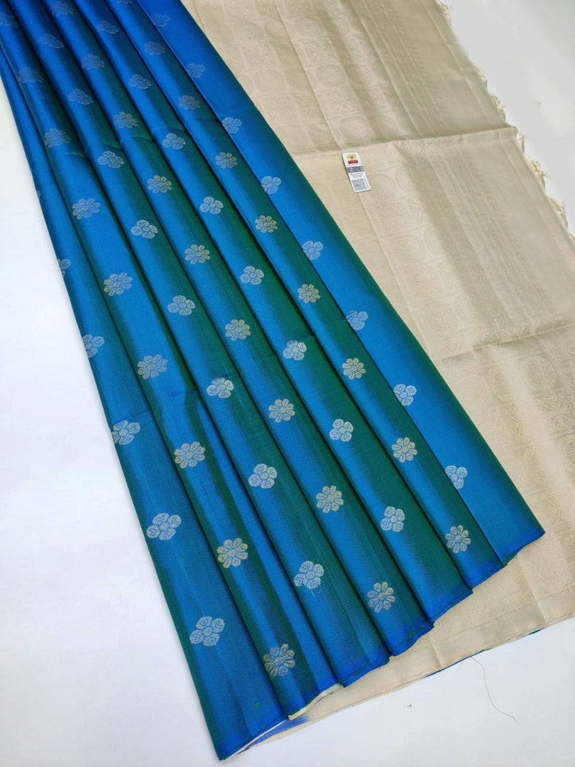 Light Blue-premium-quality-silk-pure-gold-and-silver-zari-big-meena-work-saree