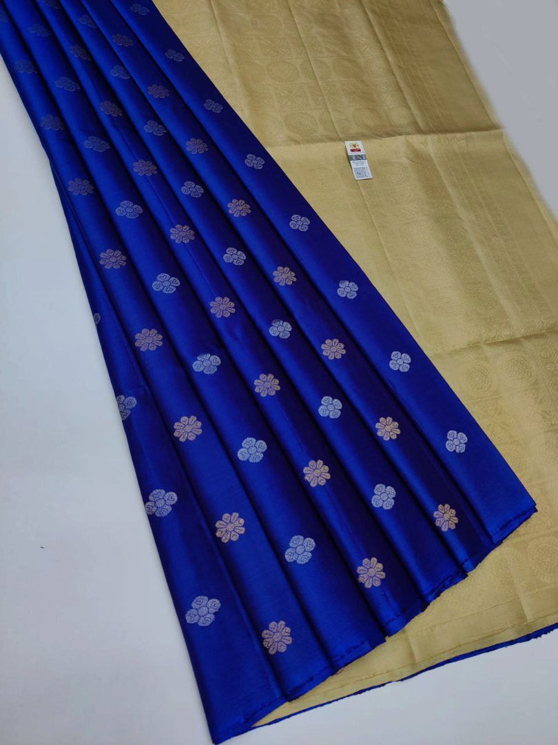 Gajri Nd Chiku-premium-quality-silk-pure-gold-and-silver-zari-big-meena-work-saree