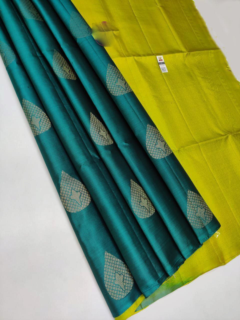 light-Blue-premium-quality-silk-pure-gold-and-silver-zari-big-meena-work-saree