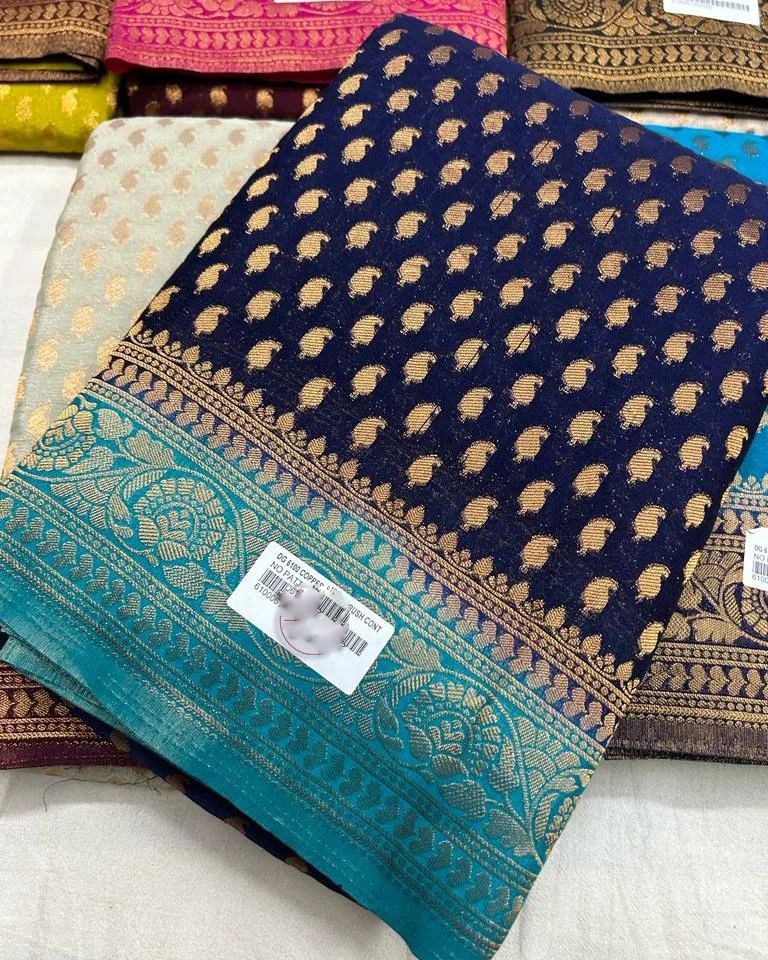 Color Pure Georgette Silk Handloom Saree