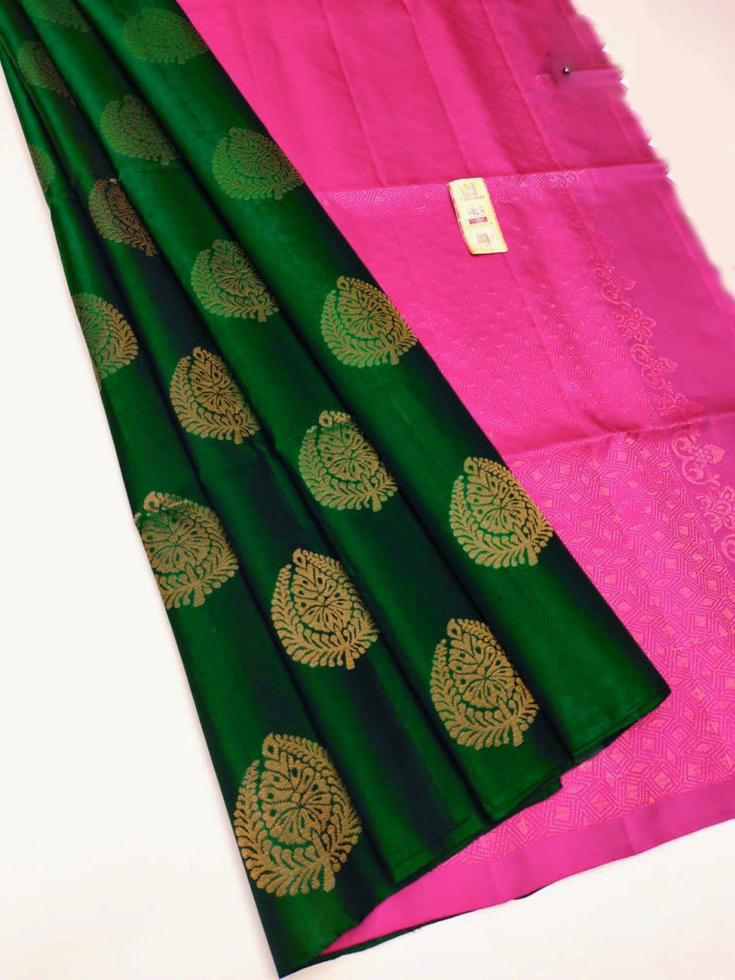 💕Green Kanchipuram Silks Saree💕