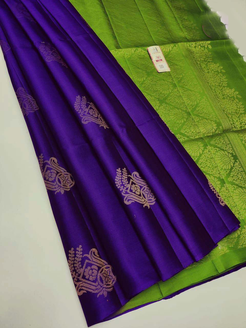 Blue -Kanchipuram Silks Saree-jacquard-silk-is-a-luxurious-fabric-known-for-its-intricate-soft-silk-fancy-weaving-work-saree