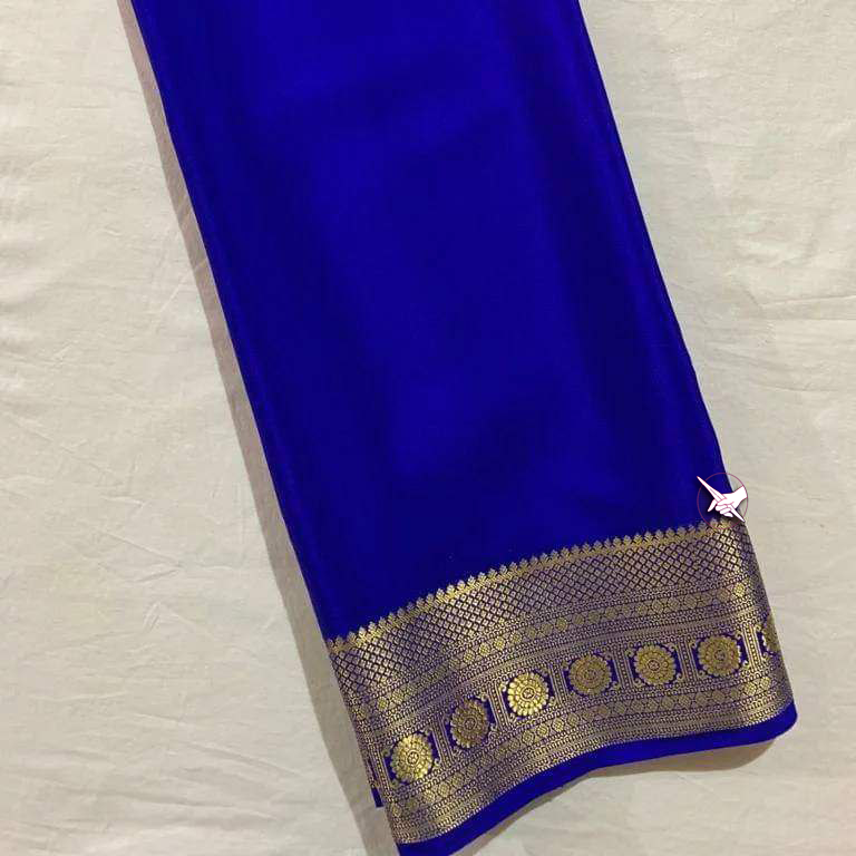 GORGEOUS  Mysore silk sarees in beautiful zari border in  Light Blue colours! 😍