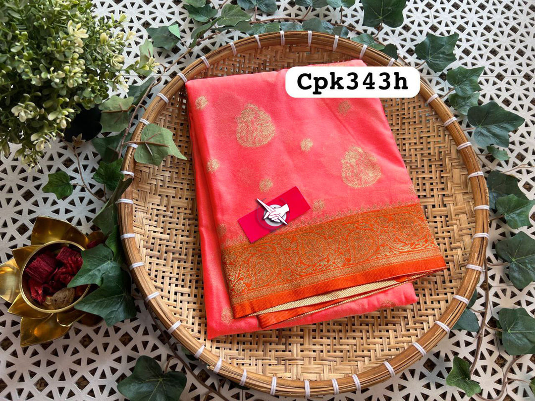 Premium Pink Soft Silk Viscose Saree With Intricate Weaving Work