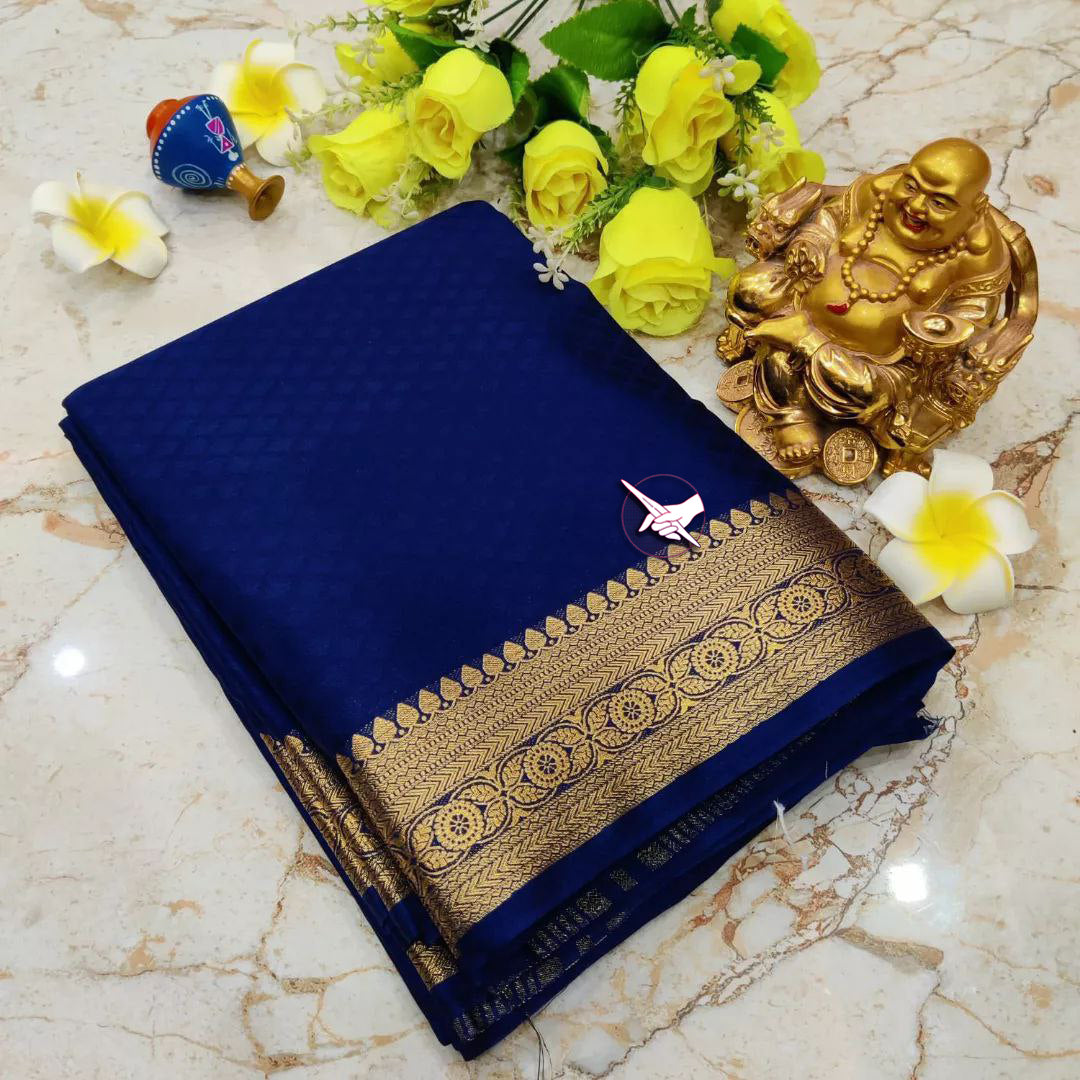 🥰 Exclusive Zari Border Light Purple  Plain Mysore Silk Saree.🥰