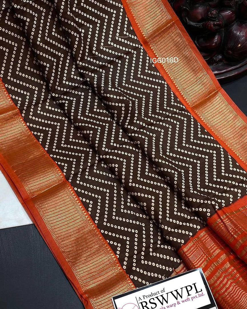 Brown Lightweight, soft Assam silk