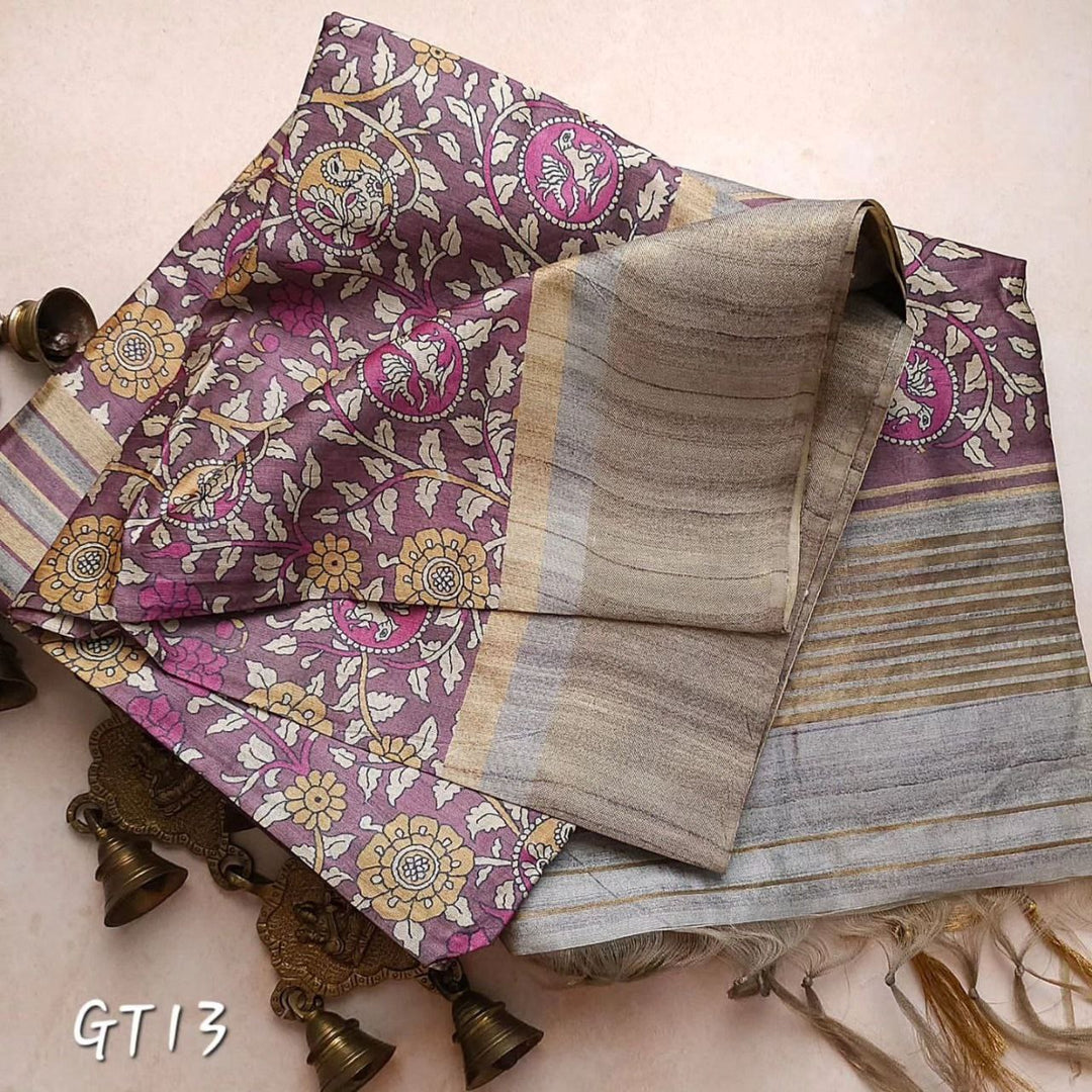 💕kalamkari Printed Handloom Soft Silk Saree 💕