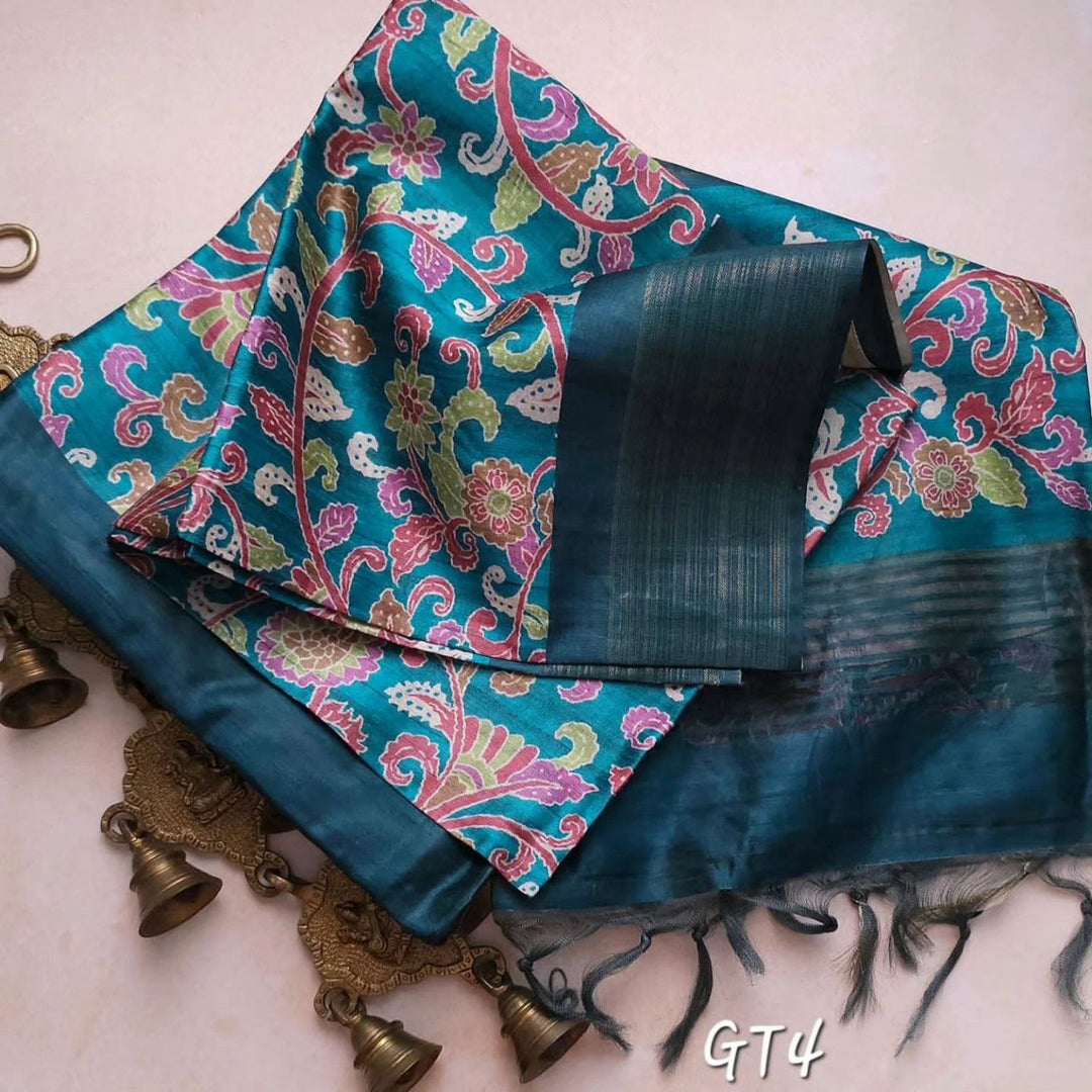 💕kalamkari Printed Handloom Soft Silk Saree 💕