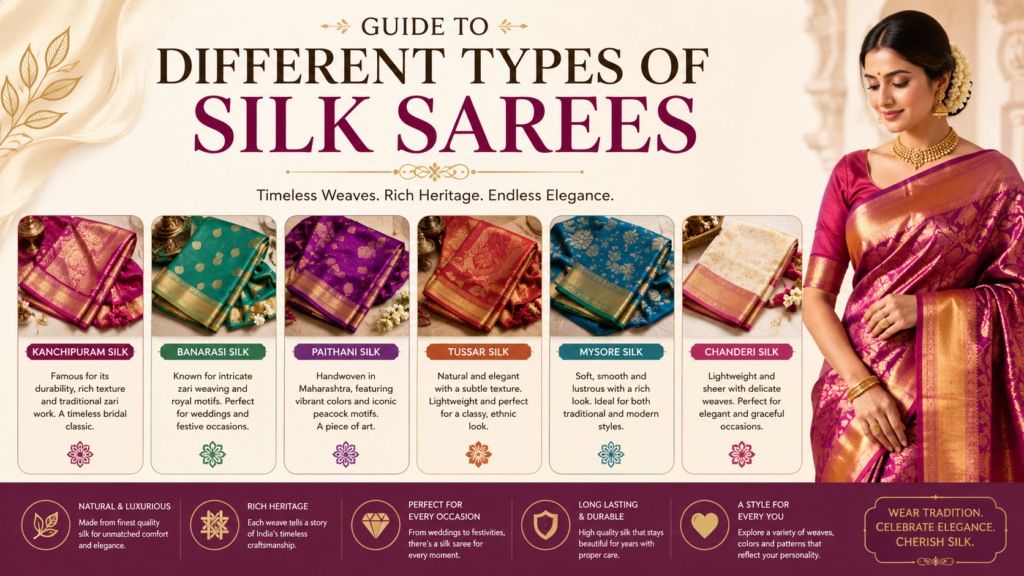Rashmiwala's Guide to Different Types of Silk Sarees