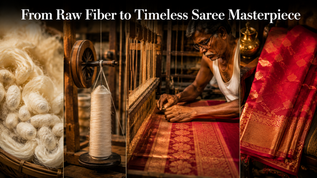 Art of Saree Weaving From Raw Fiber to Finished Masterpiece