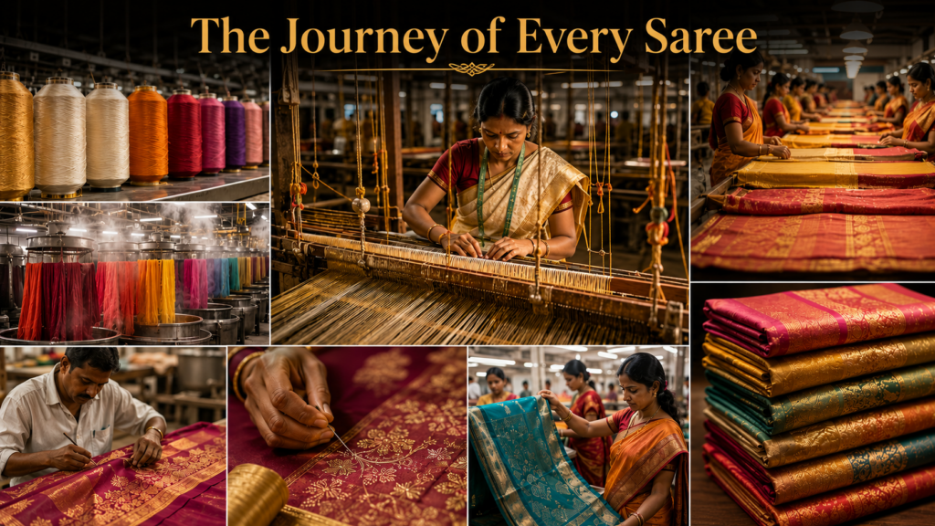 Manufacturing Journey from Yarn to Finished Saree